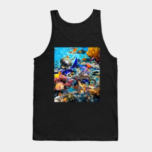 Ocean Dolphin Shark Turtle Coral Sea Fish Orca Whale Reef Tank Top